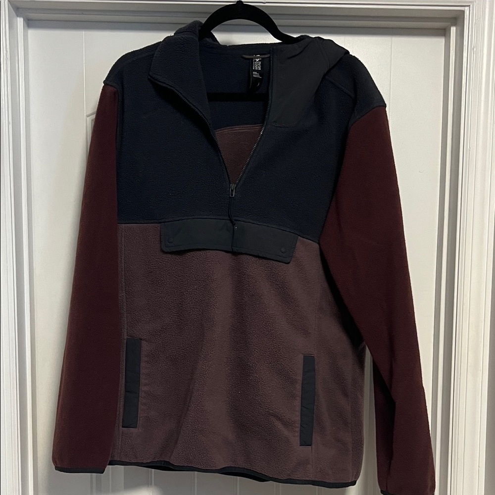 Mountain Hardwear Men's Zip Up Sweater - Black, Brown, Red